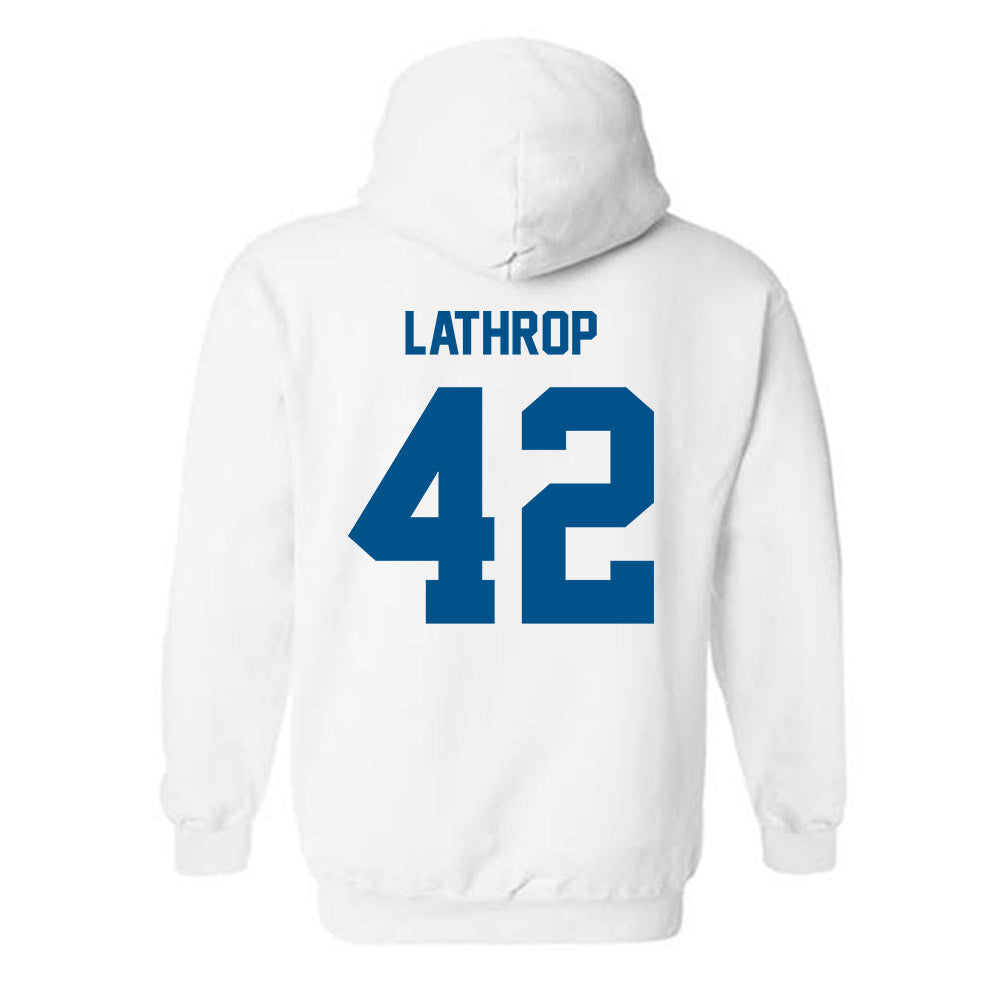 Delaware - NCAA Men's Lacrosse : Keegan Lathrop - Classic Fashion Shersey Hooded Sweatshirt-1