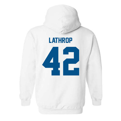 Delaware - NCAA Men's Lacrosse : Keegan Lathrop - Classic Fashion Shersey Hooded Sweatshirt-1