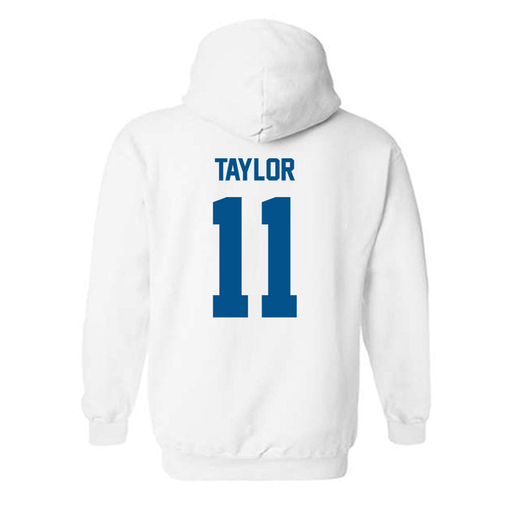 Delaware - NCAA Men's Basketball : Jayden Taylor - Classic Fashion Shersey Hooded Sweatshirt-1