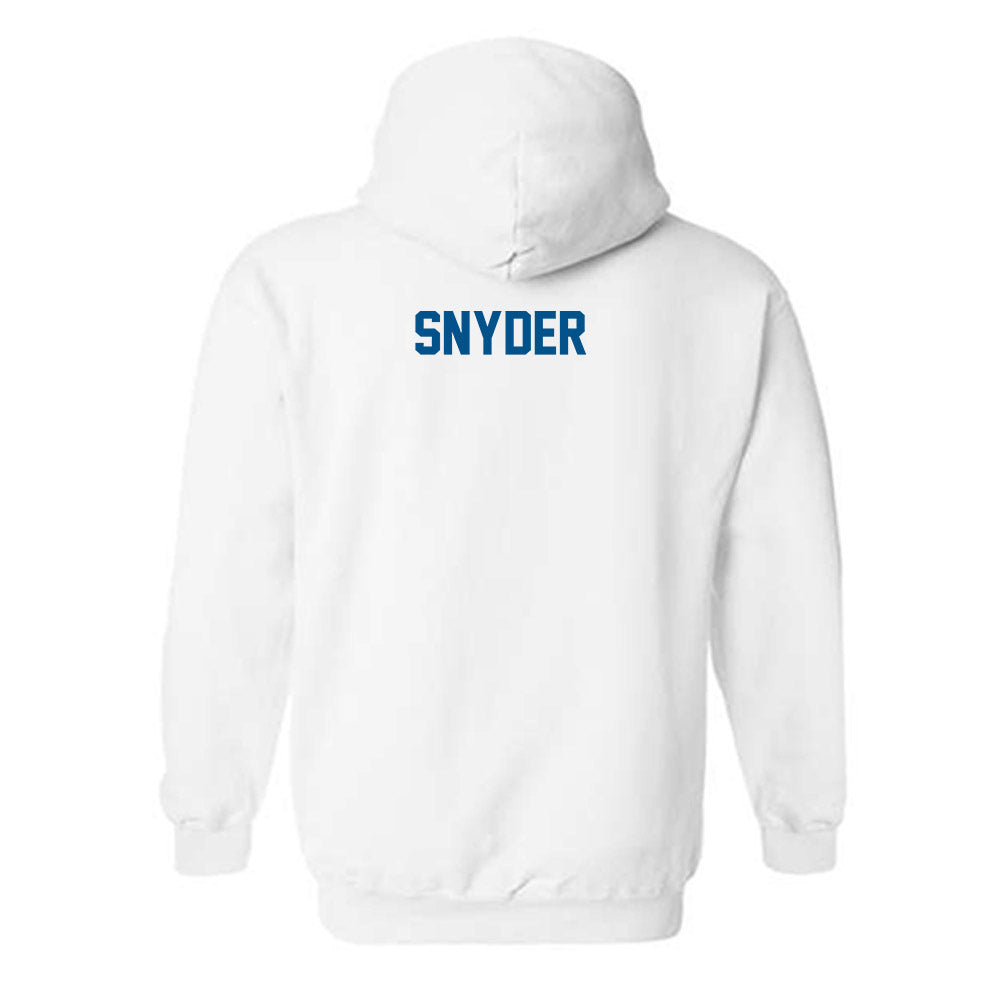 Delaware - NCAA Men's Swimming & Diving : Kade Snyder - Classic Fashion Shersey Hooded Sweatshirt-1