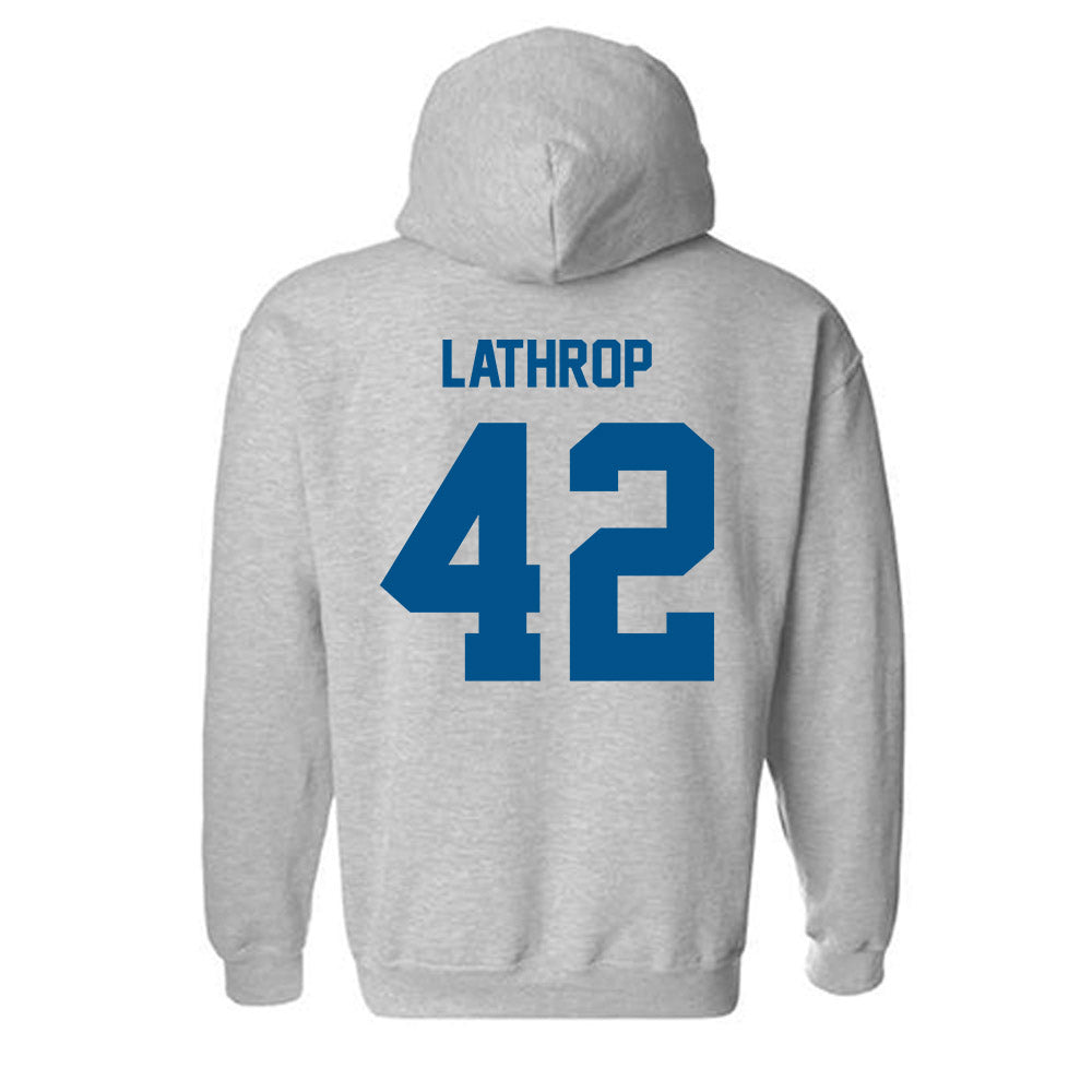 Delaware - NCAA Men's Lacrosse : Keegan Lathrop - Classic Fashion Shersey Hooded Sweatshirt-1