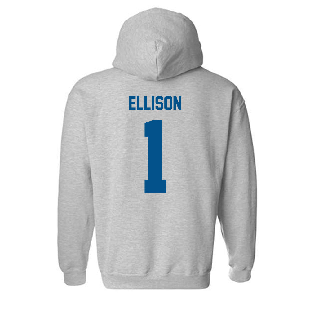 Delaware - NCAA Men's Basketball : Mason Ellison - Classic Fashion Shersey Hooded Sweatshirt-1
