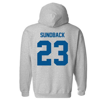 Delaware - NCAA Women's Basketball : Grace Sundback - Classic Fashion Shersey Hooded Sweatshirt-1