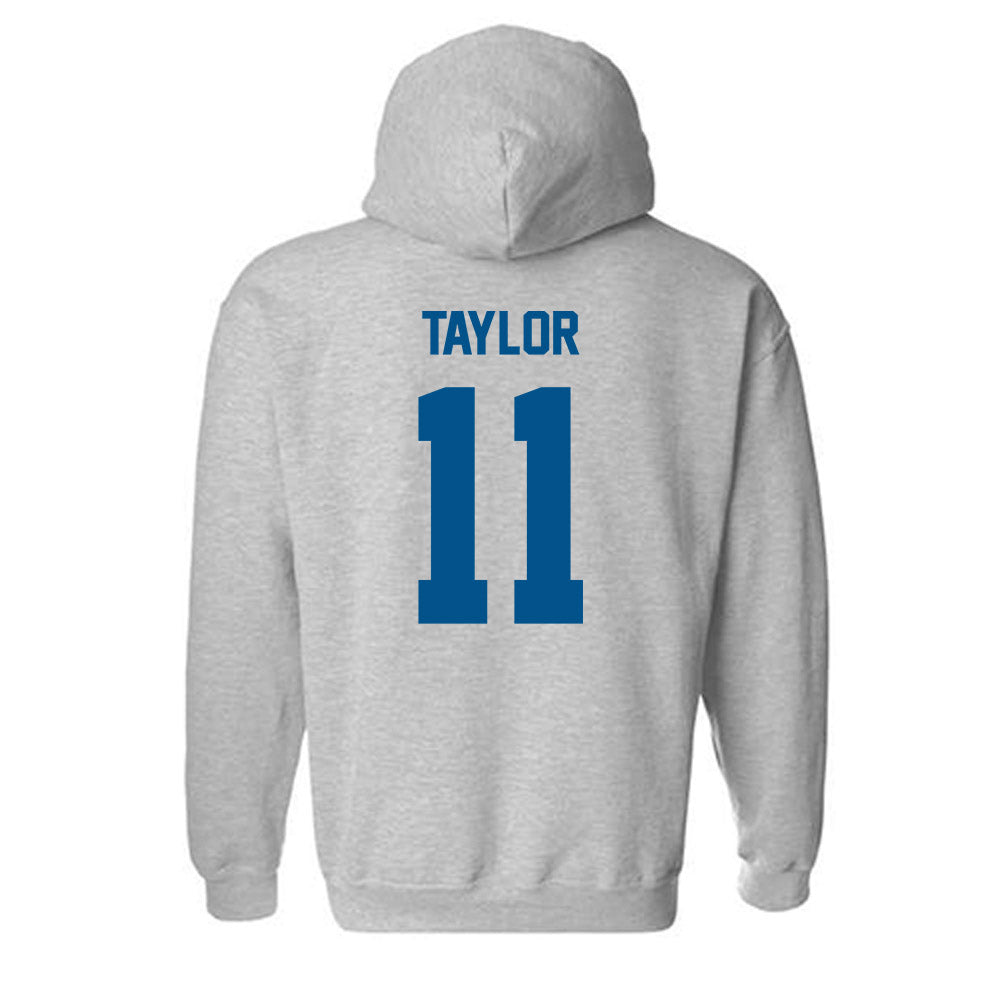 Delaware - NCAA Men's Basketball : Jayden Taylor - Classic Fashion Shersey Hooded Sweatshirt-1