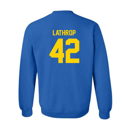 Delaware - NCAA Men's Lacrosse : Keegan Lathrop - Classic Shersey Crewneck Sweatshirt-1