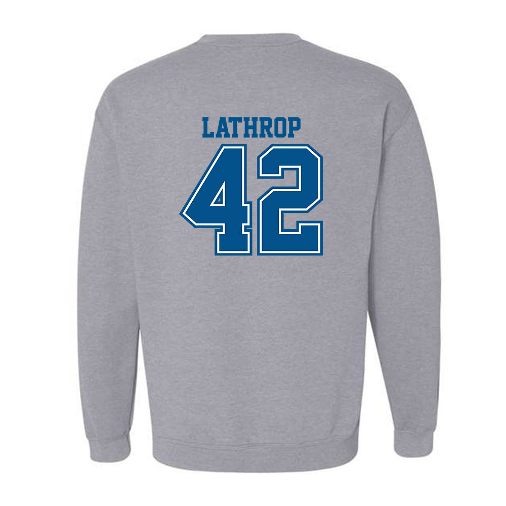 Delaware - NCAA Men's Lacrosse : Keegan Lathrop - Classic Shersey Crewneck Sweatshirt-1