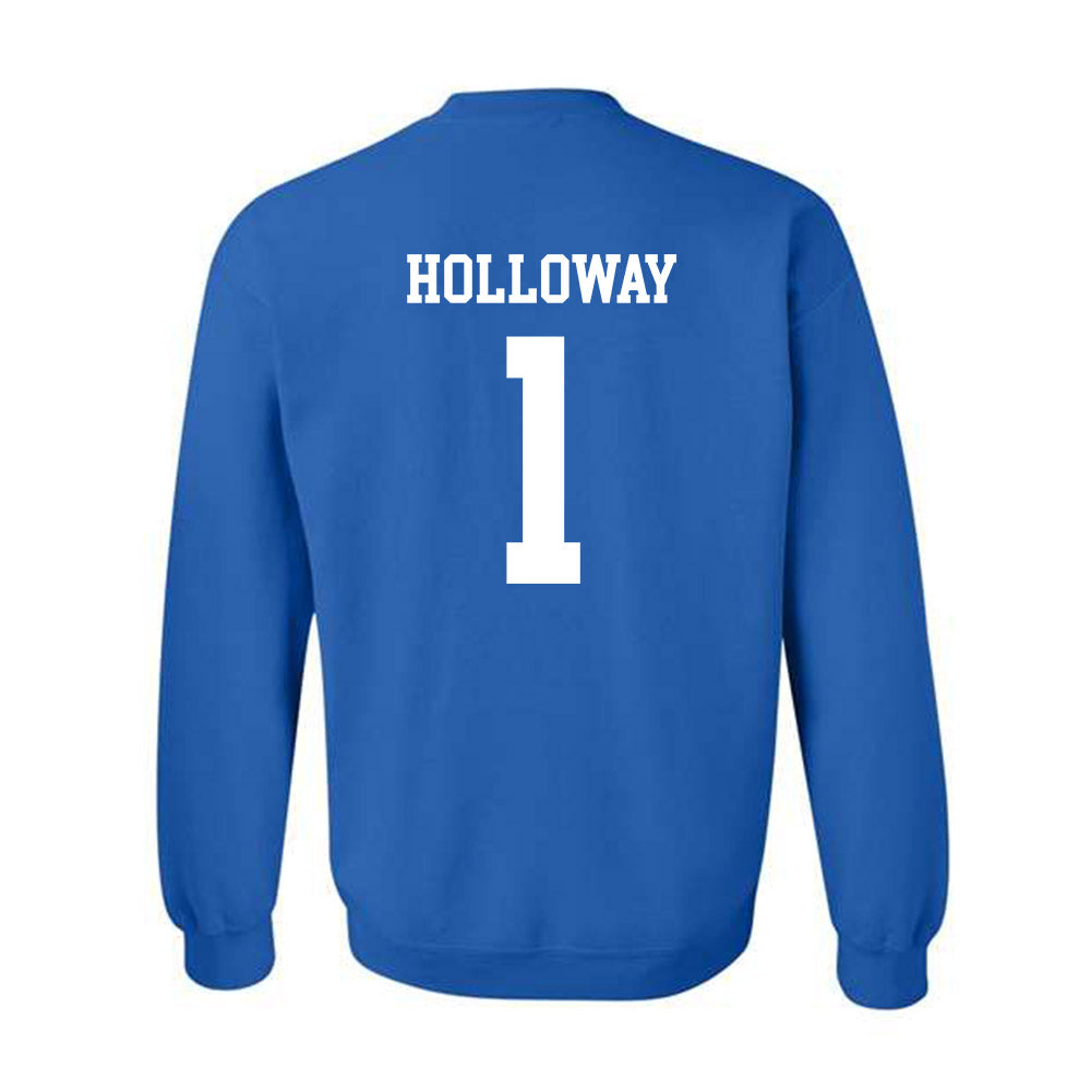 Memphis - NCAA Men's Basketball : Joshua Holloway - Classic Fashion Shersey Crewneck Sweatshirt-1