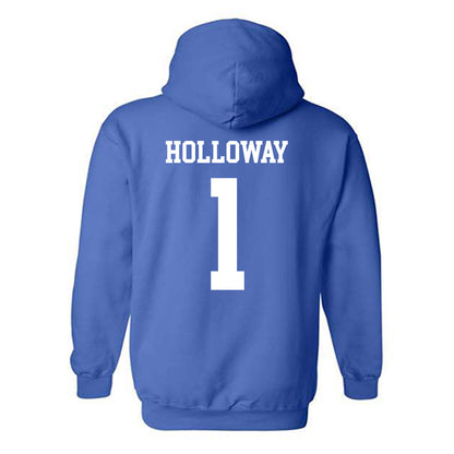 Memphis - NCAA Men's Basketball : Joshua Holloway - Classic Fashion Shersey Hooded Sweatshirt-1