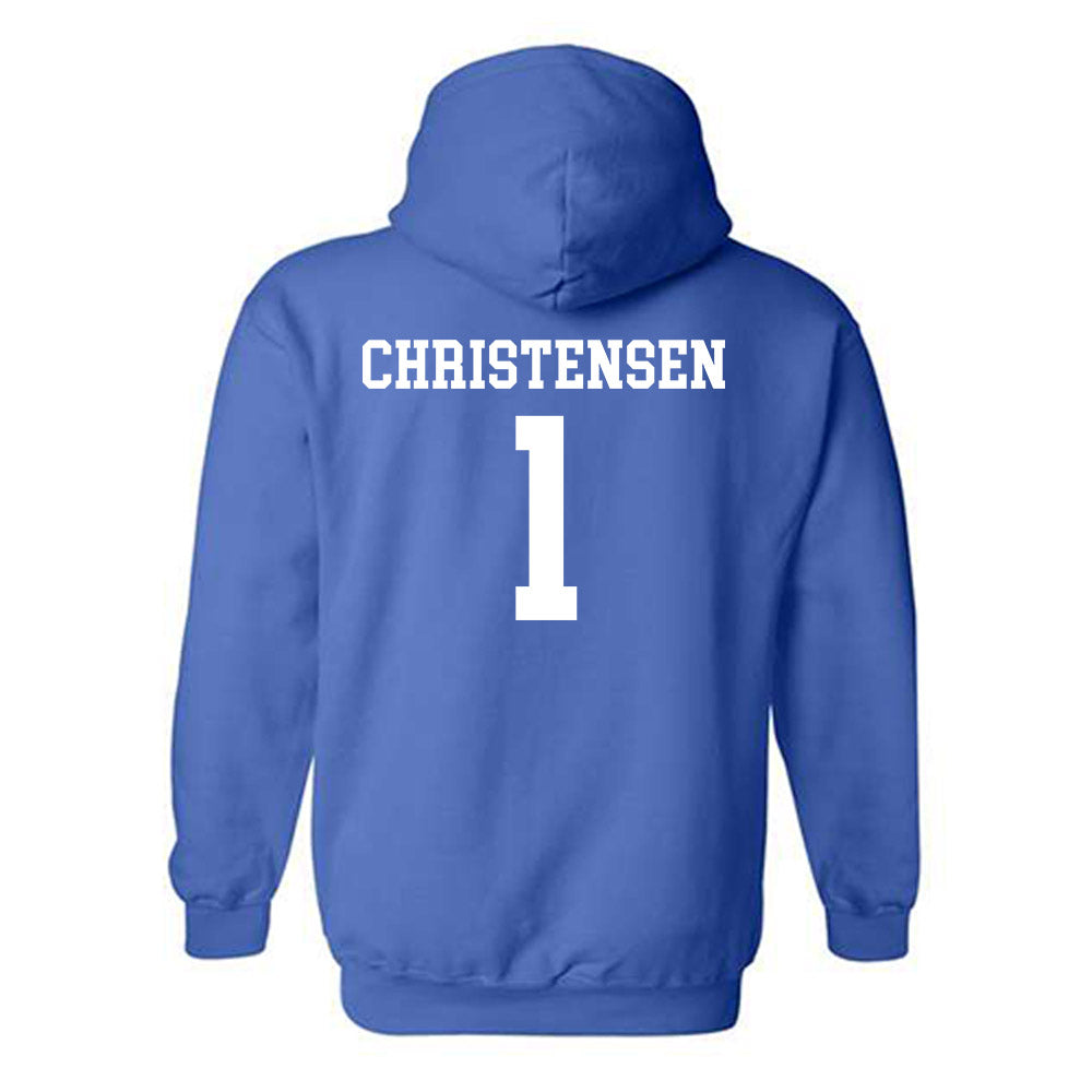 Memphis - NCAA Men's Soccer : Mathias Christensen - Classic Shersey Hooded Sweatshirt-1