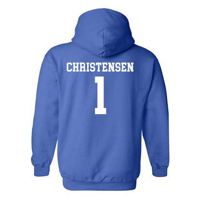 Memphis - NCAA Men's Soccer : Mathias Christensen - Classic Shersey Hooded Sweatshirt-1