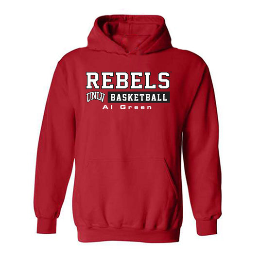 UNLV - NCAA Men's Basketball : Al Green - Classic Fashion Shersey Hooded Sweatshirt-0