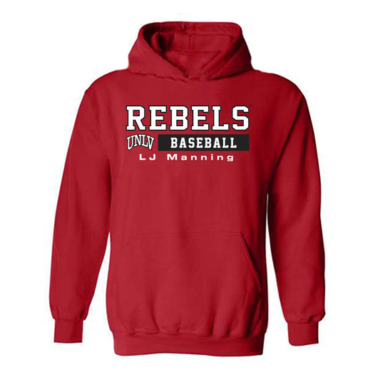 UNLV - NCAA Baseball : LJ Manning - Classic Fashion Shersey Hooded Sweatshirt-0