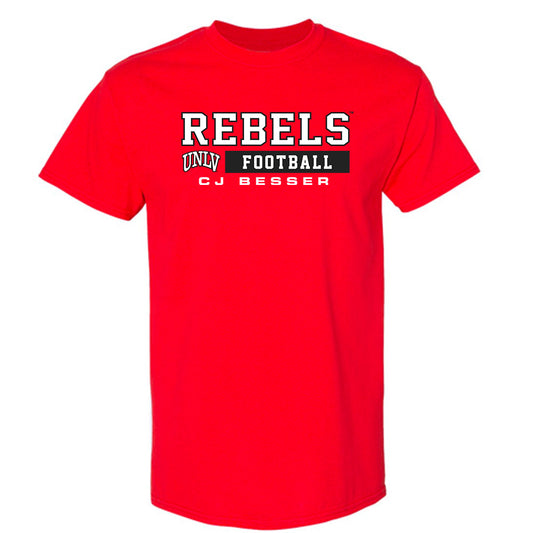 UNLV - NCAA Football : CJ BESSER - Classic Fashion Shersey T-Shirt-0