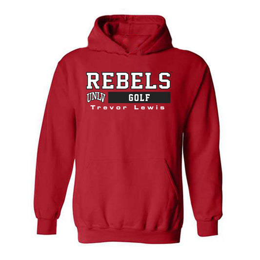 UNLV - NCAA Men's Golf : Trevor Lewis - Classic Fashion Shersey Hooded Sweatshirt-0