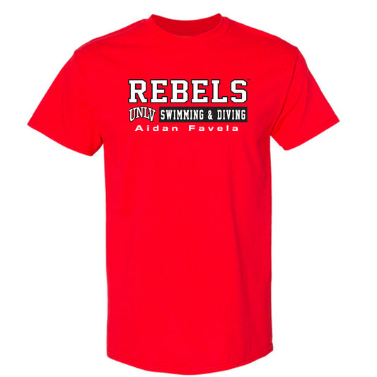 UNLV - NCAA Men's Swimming & Diving : Aidan Favela - Classic Fashion Shersey T-Shirt-0