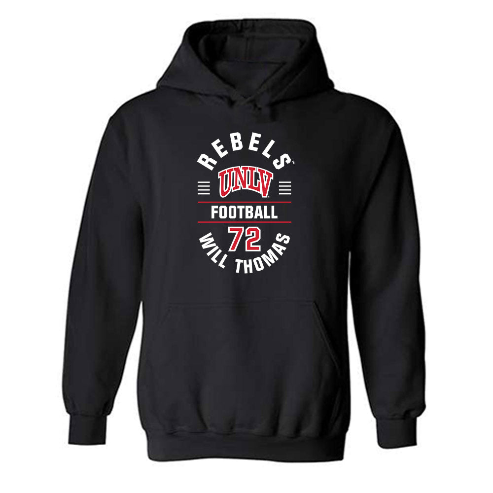 UNLV - NCAA Football : Will Thomas - Classic Fashion Shersey Hooded Sweatshirt-0