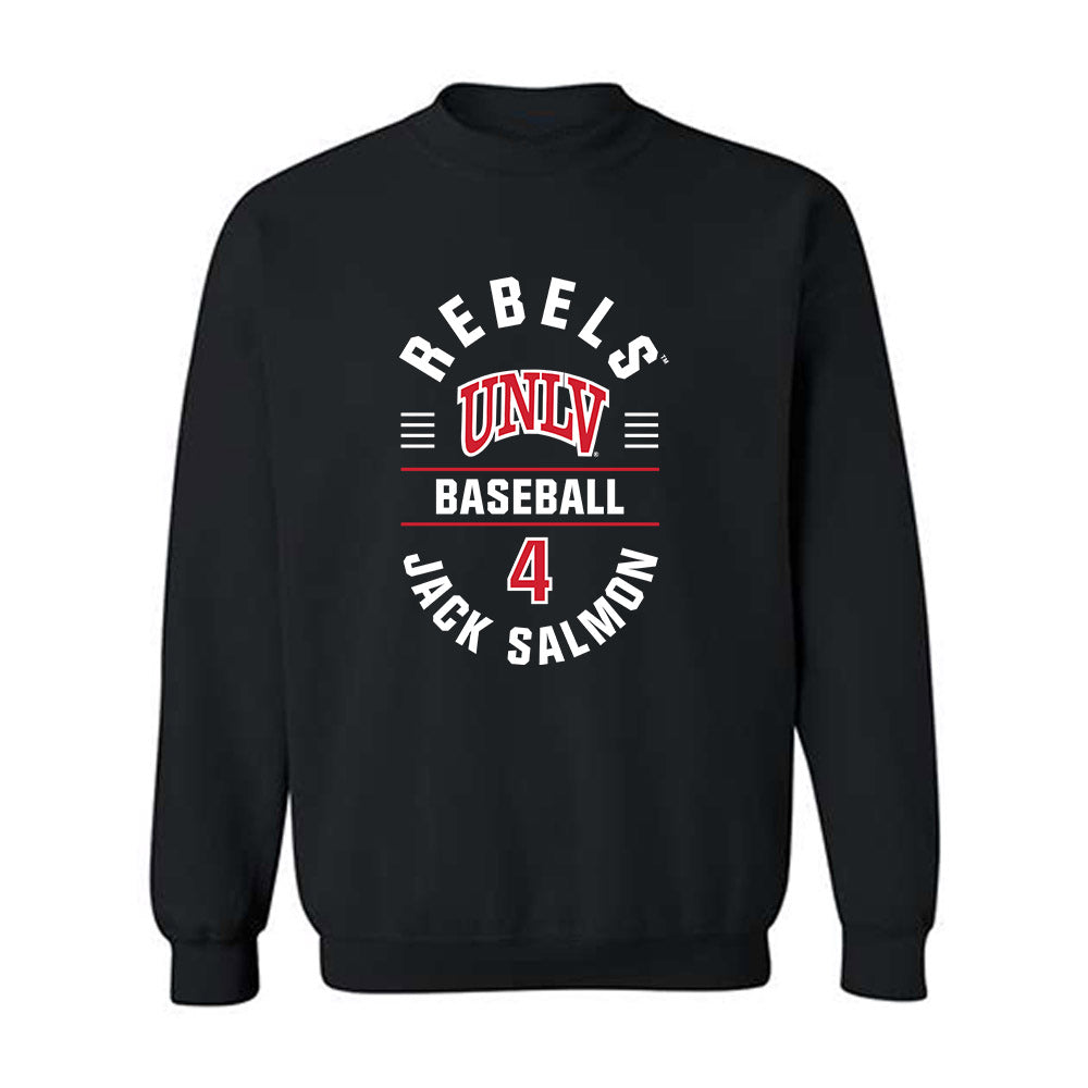 UNLV - NCAA Baseball : Jack Salmon - Classic Fashion Shersey Crewneck Sweatshirt-0