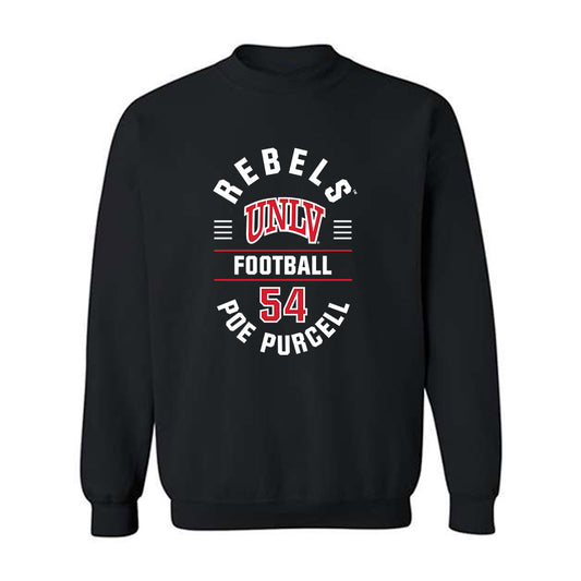 UNLV - NCAA Football : Poe Purcell - Classic Fashion Shersey Crewneck Sweatshirt-0
