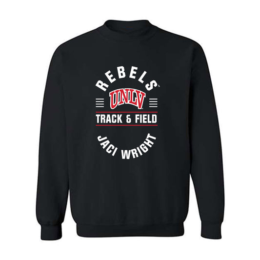 UNLV - NCAA Women's Track & Field : Jaci Wright - Classic Fashion Shersey Crewneck Sweatshirt-0