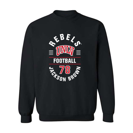 UNLV - NCAA Football : Jackson Brown - Classic Fashion Shersey Crewneck Sweatshirt-0