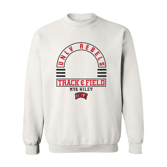UNLV - NCAA Women's Track & Field : Mya Wiley - Classic Fashion Shersey Crewneck Sweatshirt-0