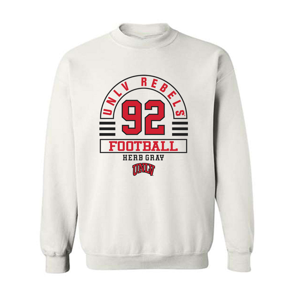 UNLV - NCAA Football : Herb Gray - Classic Fashion Shersey Crewneck Sweatshirt-0