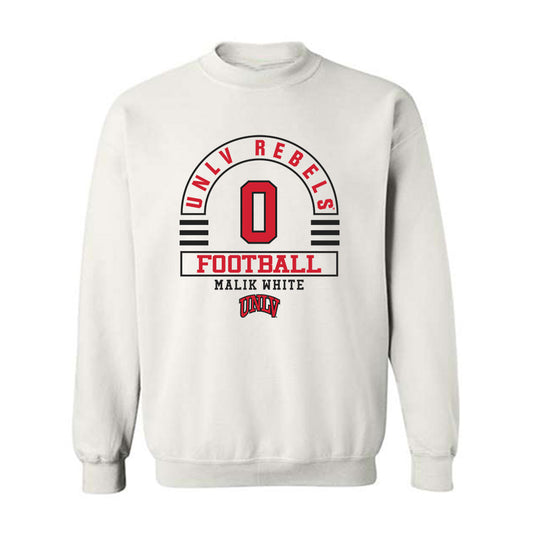 UNLV - NCAA Football : Malik White - Classic Fashion Shersey Crewneck Sweatshirt-0
