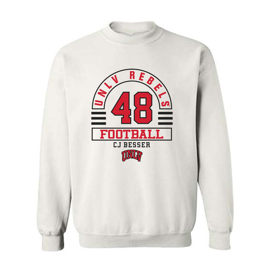 UNLV - NCAA Football : CJ BESSER - Classic Fashion Shersey Crewneck Sweatshirt-0