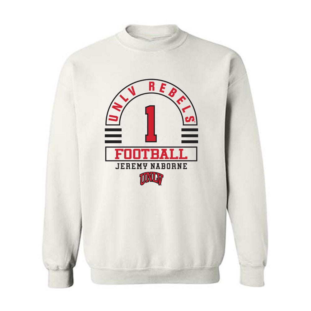 UNLV - NCAA Football : Jeremy Naborne - Classic Fashion Shersey Crewneck Sweatshirt-0