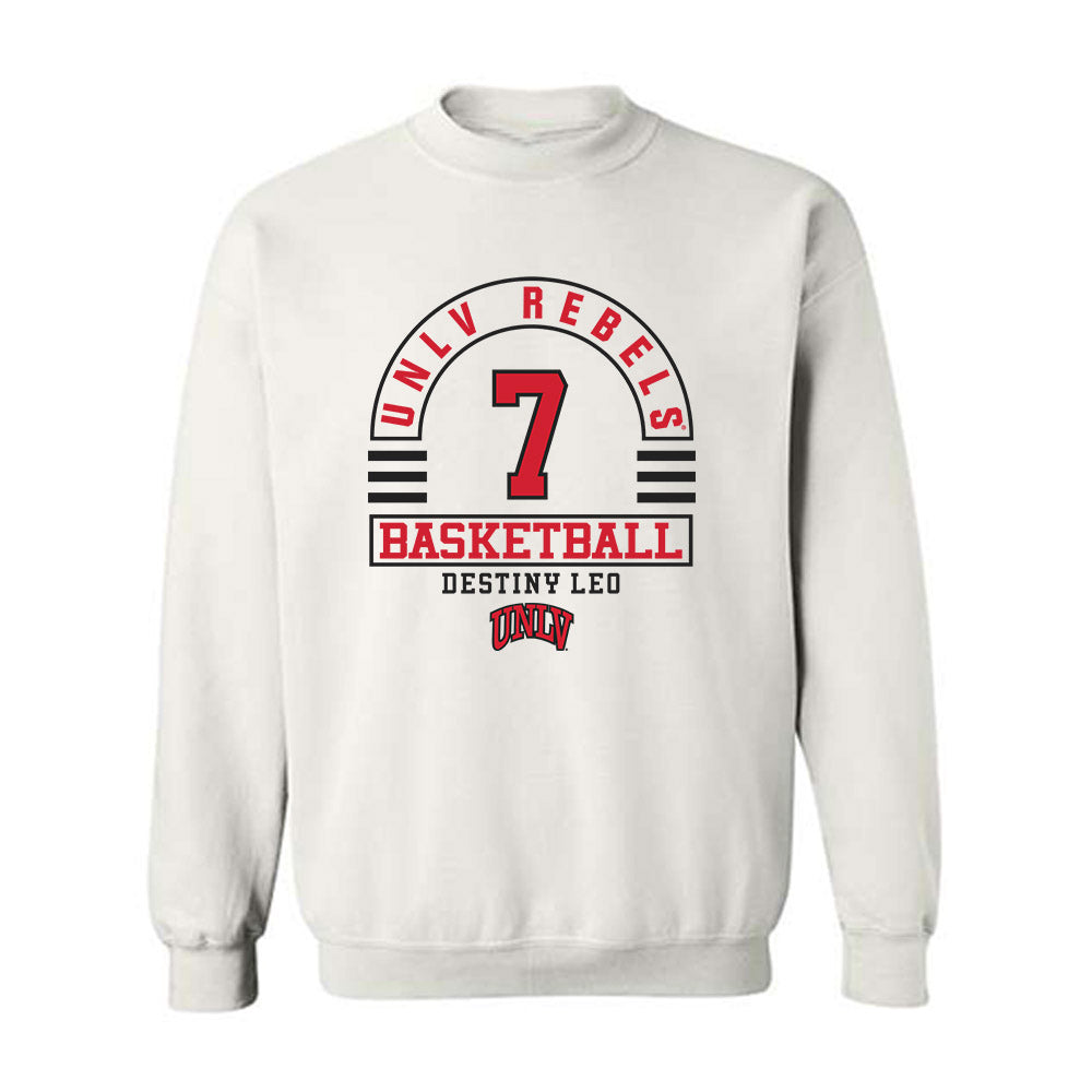 UNLV - NCAA Women's Basketball : Destiny Leo - Classic Fashion Shersey Crewneck Sweatshirt-0