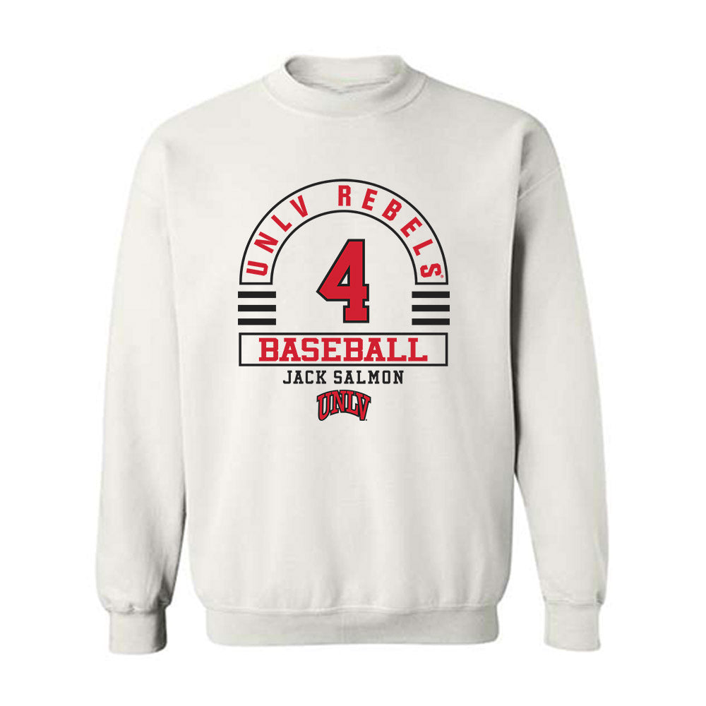 UNLV - NCAA Baseball : Jack Salmon - Classic Fashion Shersey Crewneck Sweatshirt-0