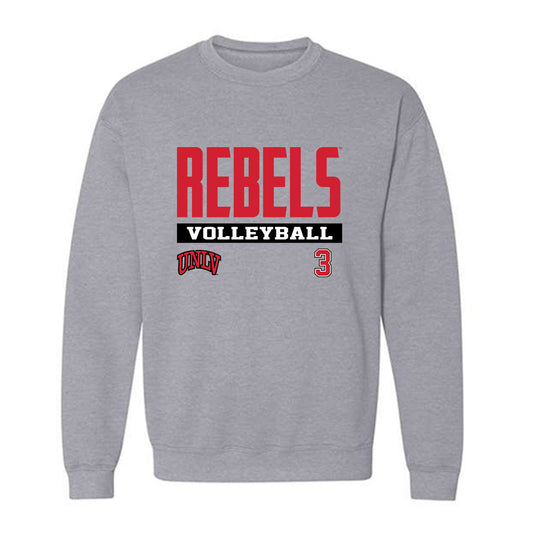UNLV - NCAA Women's Volleyball : Tia Traudt - Classic Fashion Shersey Crewneck Sweatshirt-0
