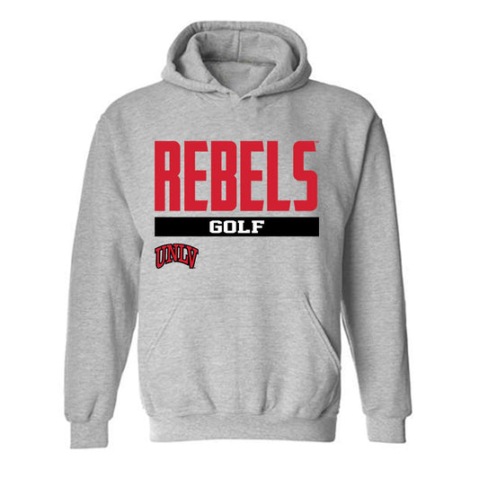 UNLV - NCAA Men's Golf : Trevor Lewis - Classic Fashion Shersey Hooded Sweatshirt-0