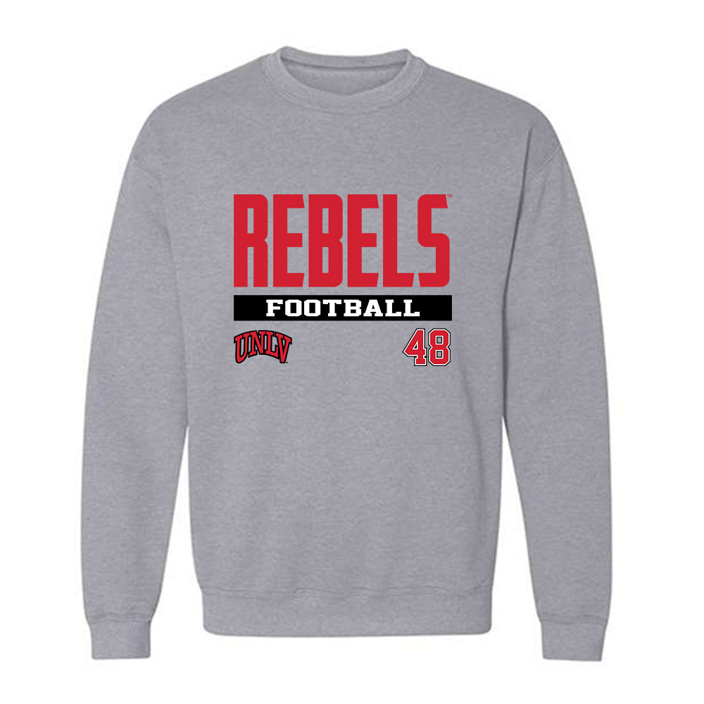 UNLV - NCAA Football : CJ BESSER - Classic Fashion Shersey Crewneck Sweatshirt-0