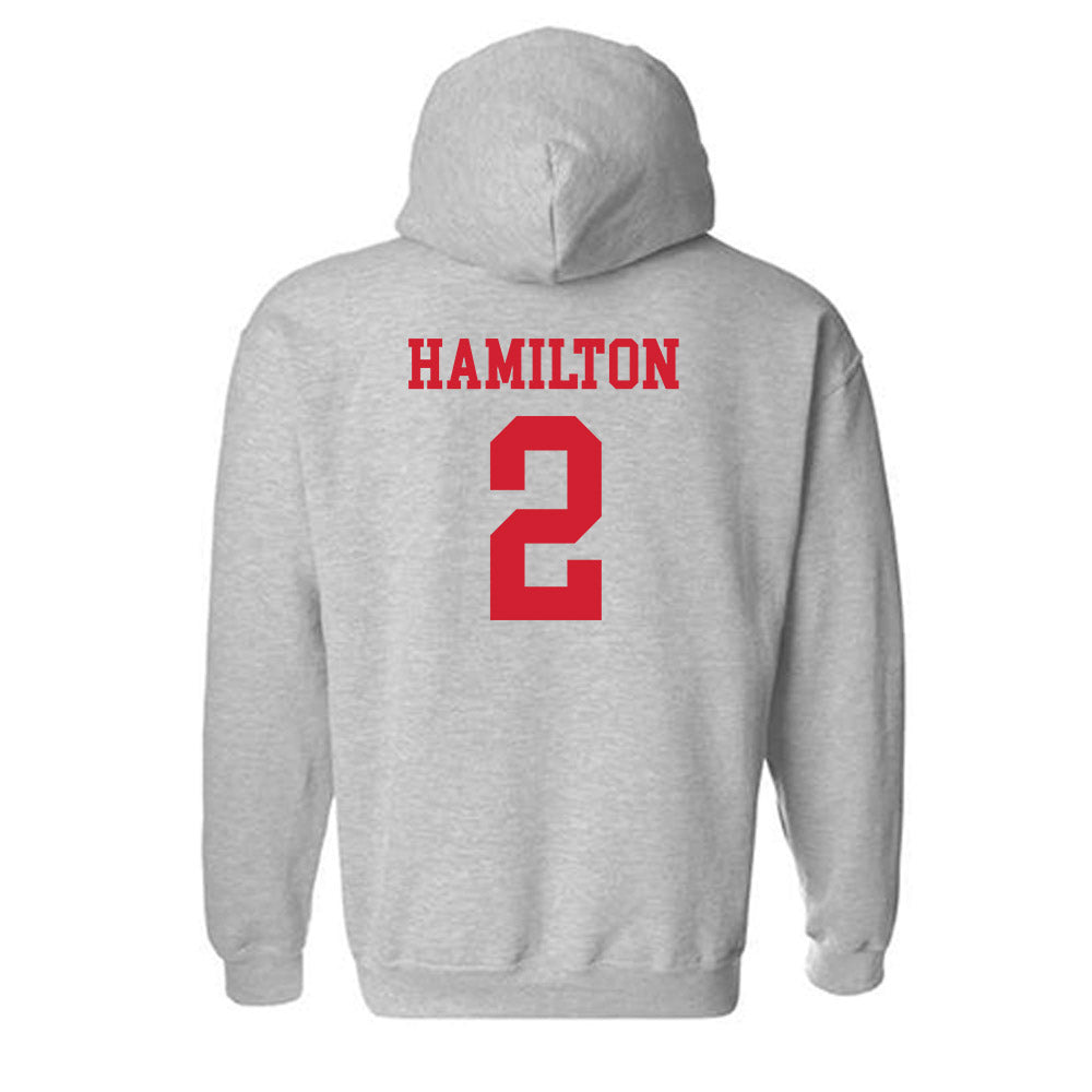 UNLV - NCAA Men's Basketball : Kimani Hamilton - Classic Shersey Hooded Sweatshirt-1