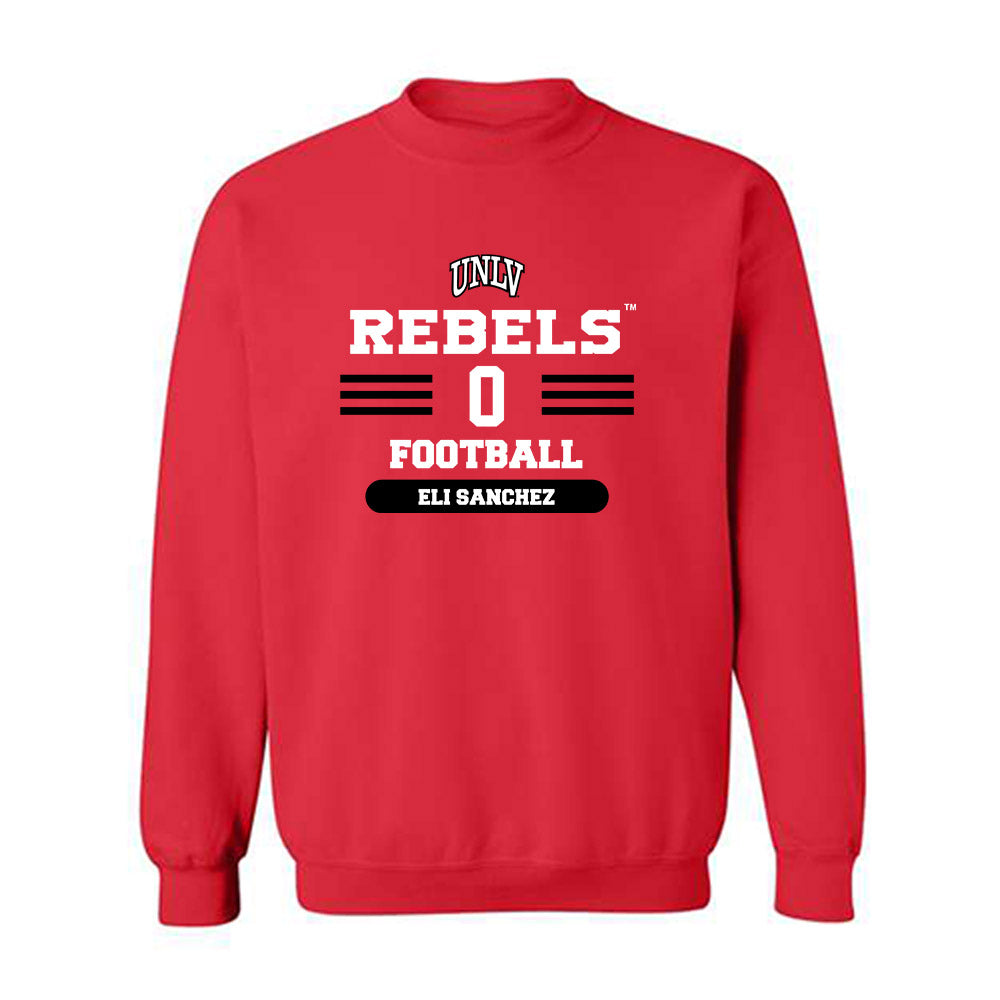 UNLV - NCAA Football : Eli Sanchez - Classic Shersey Crewneck Sweatshirt-0