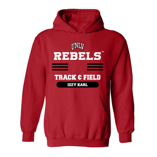 UNLV - NCAA Women's Track & Field : Izzy Karl - Classic Shersey Hooded Sweatshirt-0