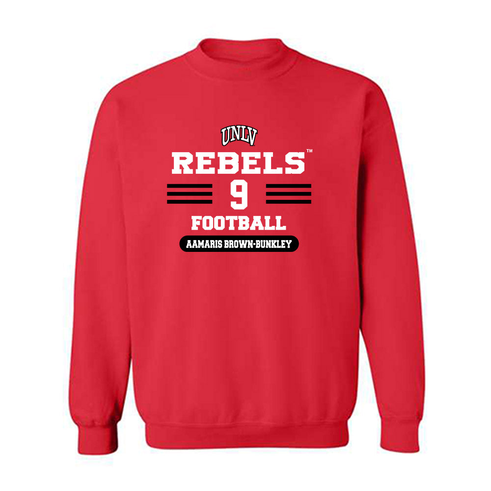 UNLV - NCAA Football : Aamaris Brown-Bunkley - Classic Shersey Crewneck Sweatshirt-0