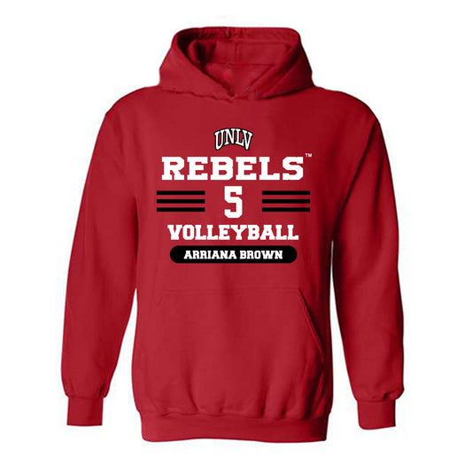 UNLV - NCAA Women's Volleyball : Arriana Brown - Classic Shersey Hooded Sweatshirt-0