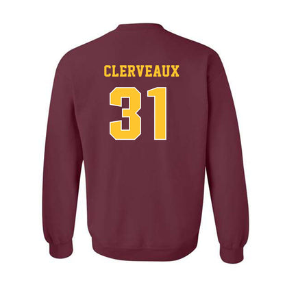 Central Michigan - NCAA Football : Jayden Clerveaux - Classic Fashion Shersey Crewneck Sweatshirt-1
