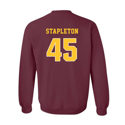 Central Michigan - NCAA Football : Jordan Stapleton - Classic Fashion Shersey Crewneck Sweatshirt-1