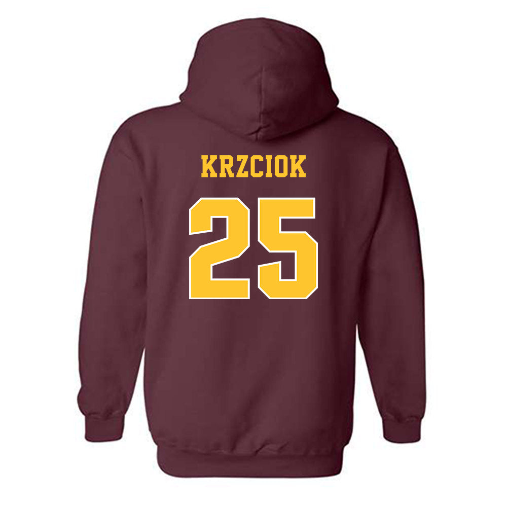 Central Michigan - NCAA Baseball : Brady Krzciok - Classic Fashion Shersey Hooded Sweatshirt-1