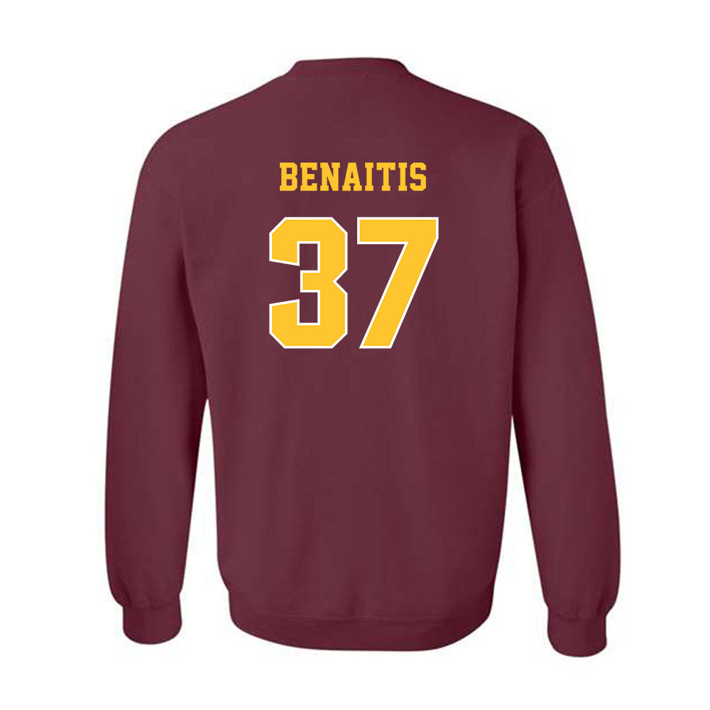 Central Michigan - NCAA Football : Colton Benaitis - Classic Fashion Shersey Crewneck Sweatshirt-1
