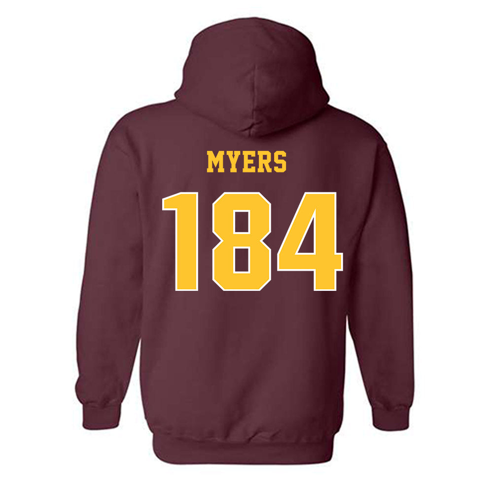 Central Michigan - NCAA Wrestling : Trey Myers - Classic Fashion Shersey Hooded Sweatshirt-1