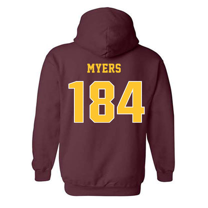 Central Michigan - NCAA Wrestling : Trey Myers - Classic Fashion Shersey Hooded Sweatshirt-1