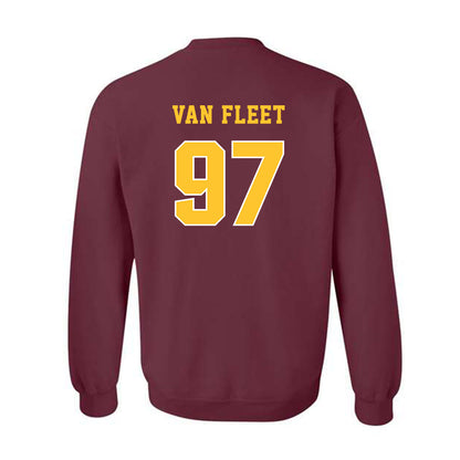 Central Michigan - NCAA Football : Maxwell Van Fleet - Classic Fashion Shersey Crewneck Sweatshirt-1