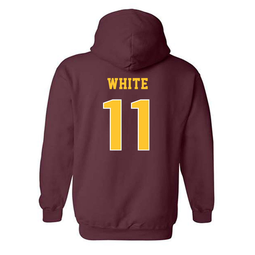 Central Michigan - NCAA Football : Xavier White - Classic Fashion Shersey Hooded Sweatshirt-1