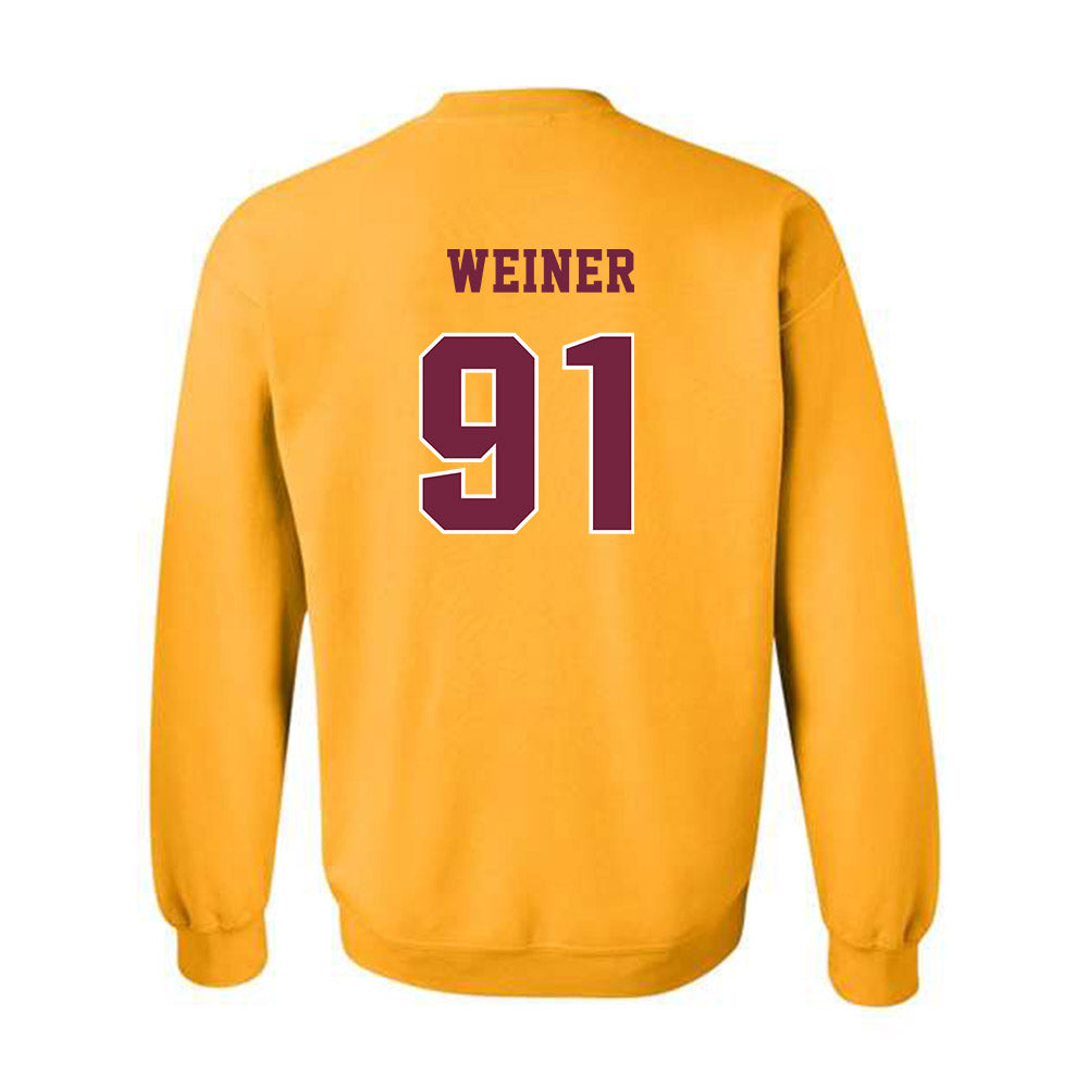 Central Michigan - NCAA Football : Aaron Weiner - Classic Fashion Shersey Crewneck Sweatshirt-1