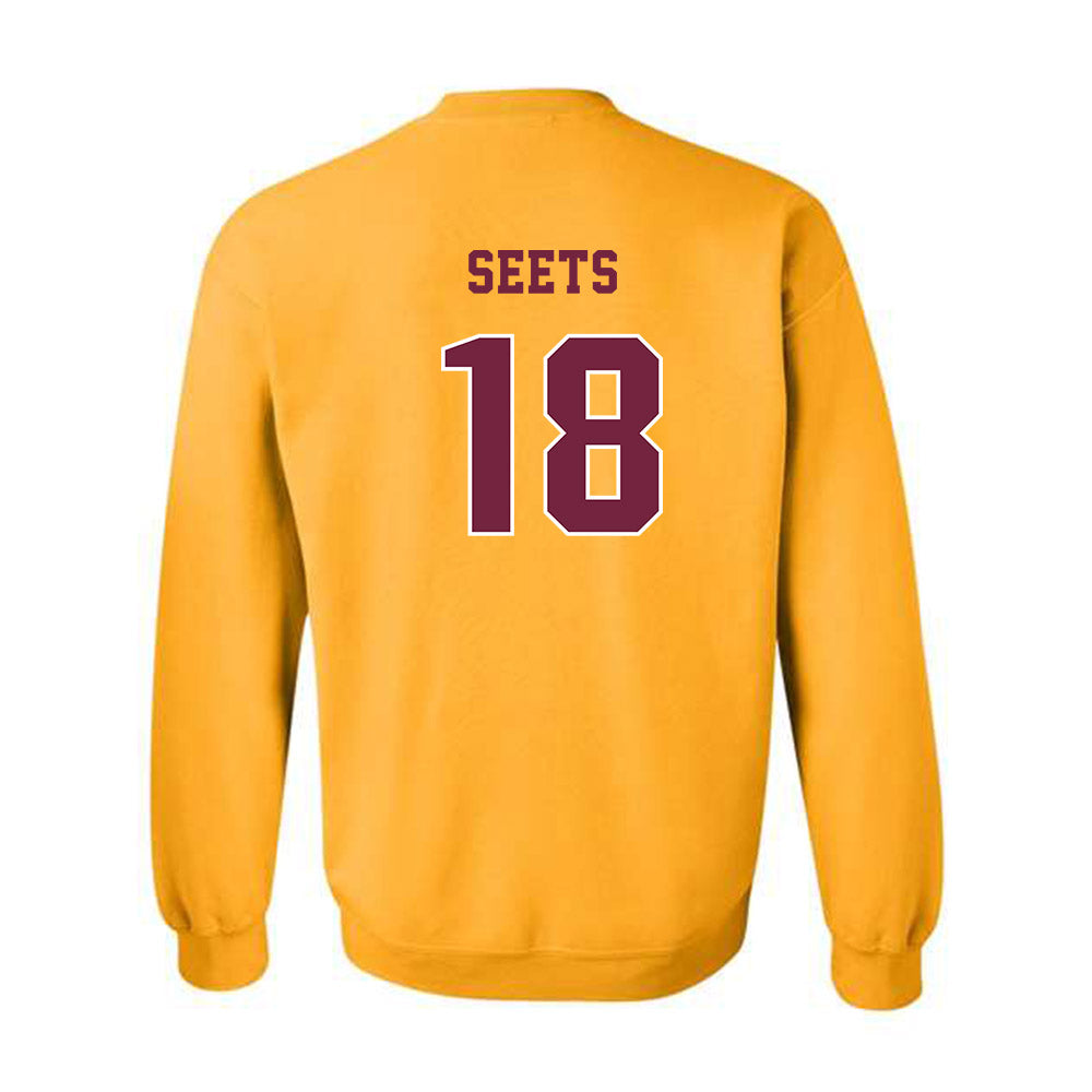 Central Michigan - NCAA Football : Geno Seets - Classic Fashion Shersey Crewneck Sweatshirt-1