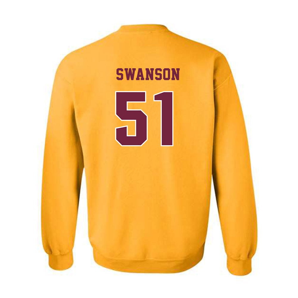 Central Michigan - NCAA Football : Landon Swanson - Classic Fashion Shersey Crewneck Sweatshirt-1